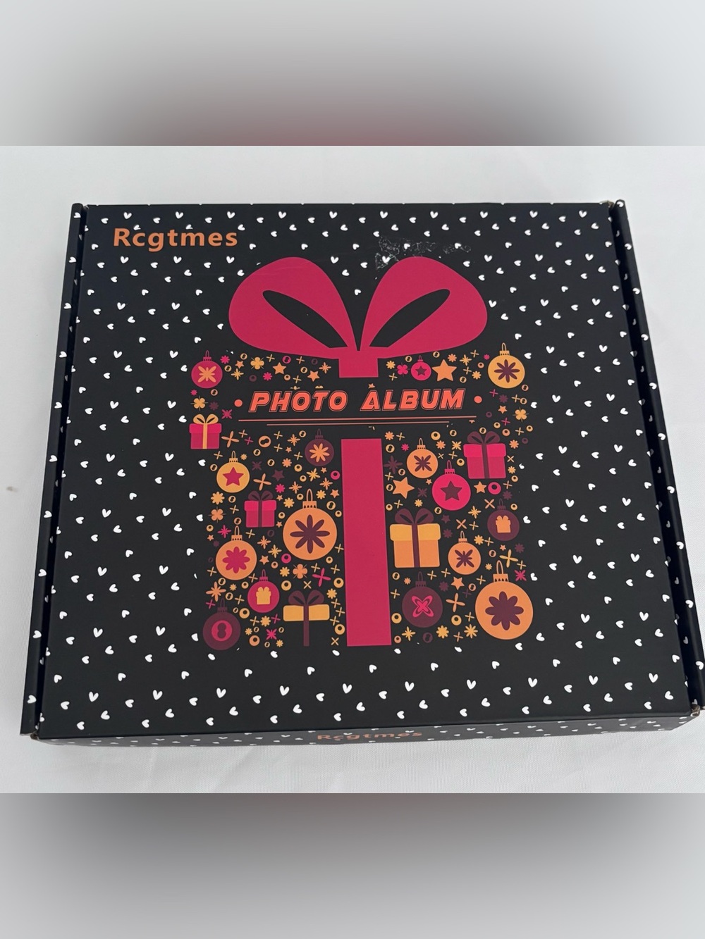 Scrapbook Photo Album DIY Black Leather Album and Stickers
